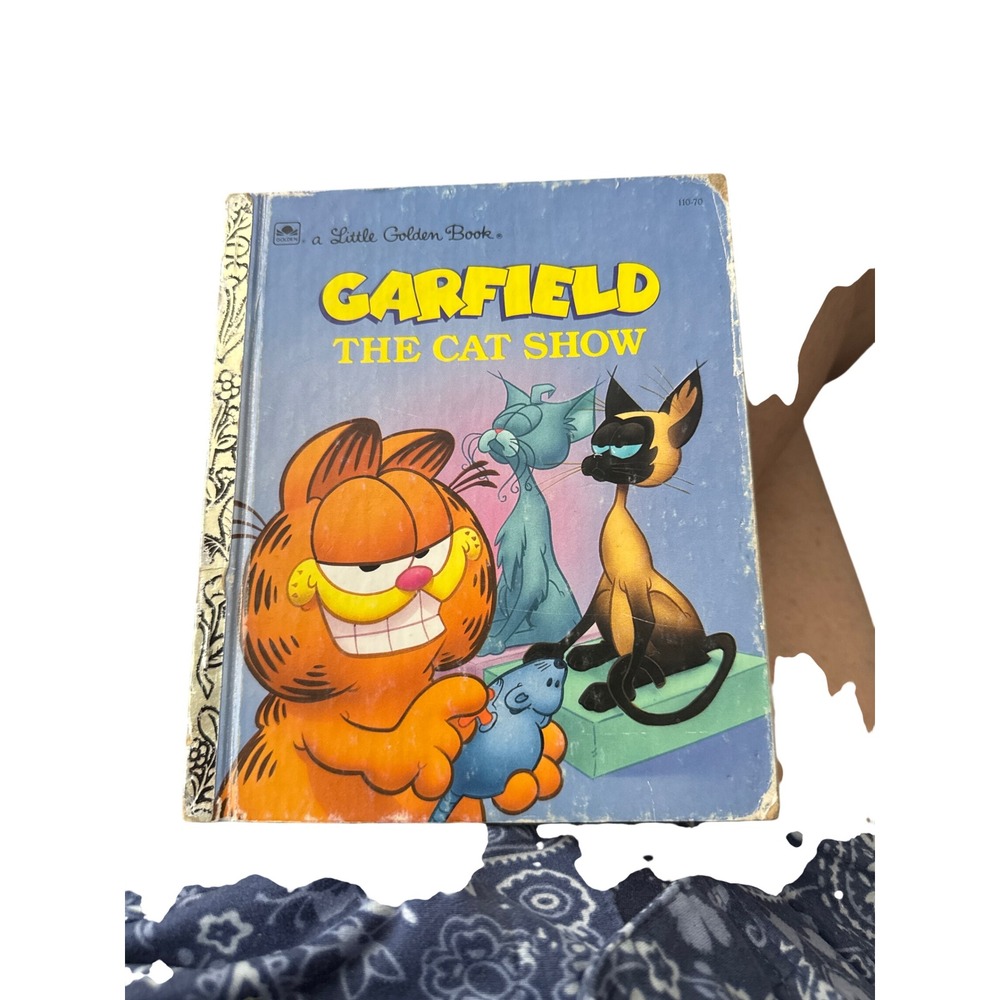 Vintage 1990 Garfield The Cat Show Little Golden Book Jim Davis 110-70 Hardcover
